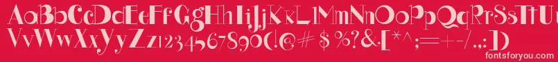 Gus Font – Pink Fonts on Red Background