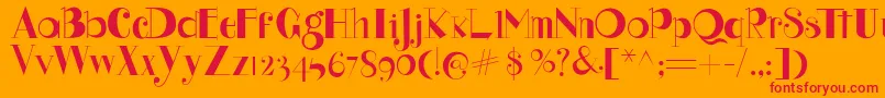 Gus Font – Red Fonts on Orange Background