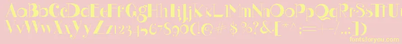 Gus Font – Yellow Fonts on Pink Background