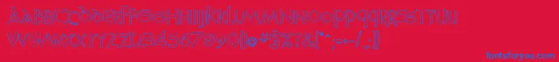 UnciadisHollowNormal Font – Blue Fonts on Red Background