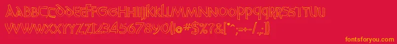 UnciadisHollowNormal Font – Orange Fonts on Red Background