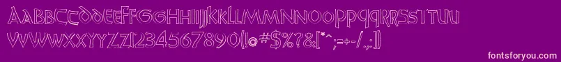 UnciadisHollowNormal Font – Pink Fonts on Purple Background