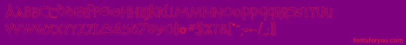 UnciadisHollowNormal Font – Red Fonts on Purple Background