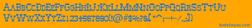 MesquitoSfBold Font – Blue Fonts on Orange Background