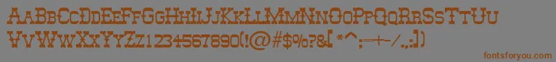 MesquitoSfBold Font – Brown Fonts on Gray Background
