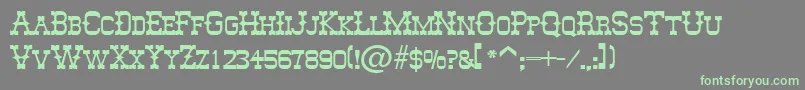 MesquitoSfBold Font – Green Fonts on Gray Background