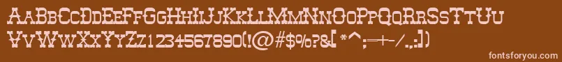 MesquitoSfBold Font – Pink Fonts on Brown Background