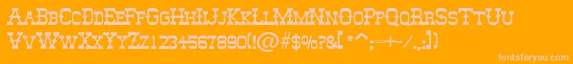 MesquitoSfBold Font – Pink Fonts on Orange Background