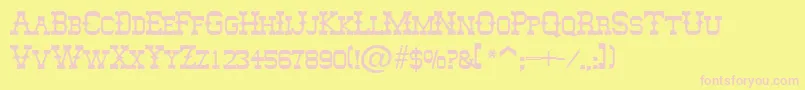 MesquitoSfBold Font – Pink Fonts on Yellow Background
