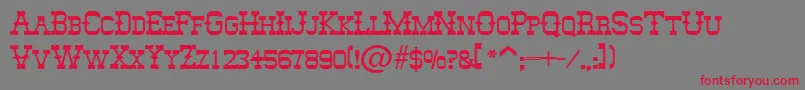 MesquitoSfBold Font – Red Fonts on Gray Background