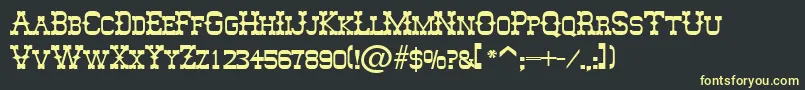 MesquitoSfBold Font – Yellow Fonts on Black Background