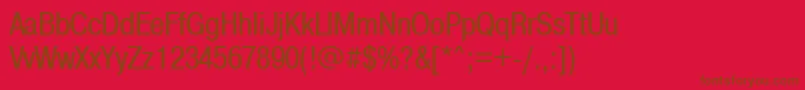 Pragmaticacondc Font – Brown Fonts on Red Background