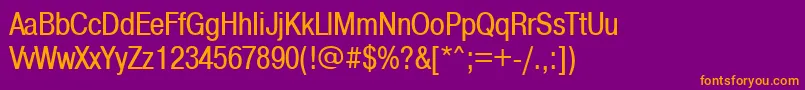 Pragmaticacondc Font – Orange Fonts on Purple Background