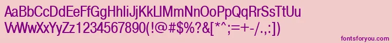 Pragmaticacondc Font – Purple Fonts on Pink Background