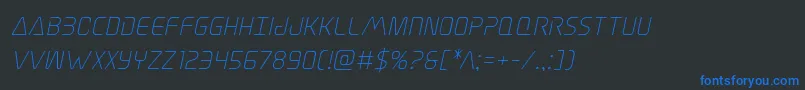 Elitedangerital Font – Blue Fonts on Black Background