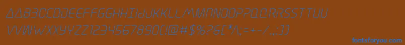 Elitedangerital Font – Blue Fonts on Brown Background