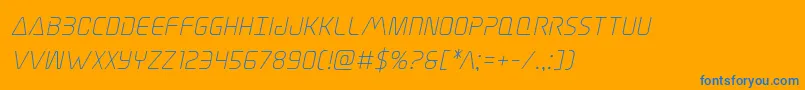 Elitedangerital Font – Blue Fonts on Orange Background