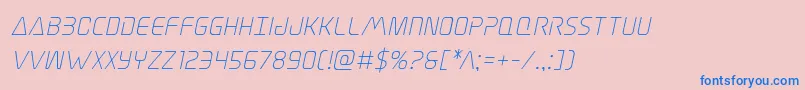 Elitedangerital Font – Blue Fonts on Pink Background