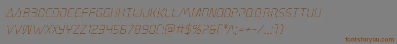 Elitedangerital Font – Brown Fonts on Gray Background