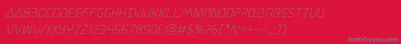 Elitedangerital Font – Gray Fonts on Red Background
