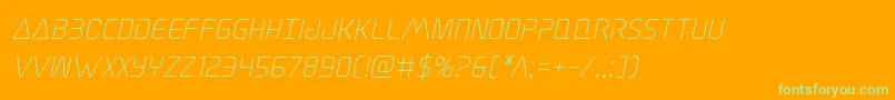 Elitedangerital Font – Green Fonts on Orange Background