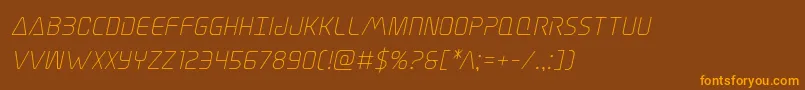 Elitedangerital Font – Orange Fonts on Brown Background