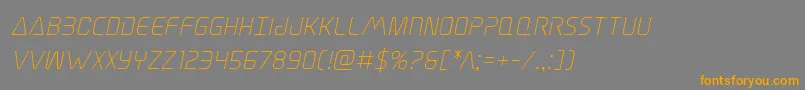 Elitedangerital Font – Orange Fonts on Gray Background