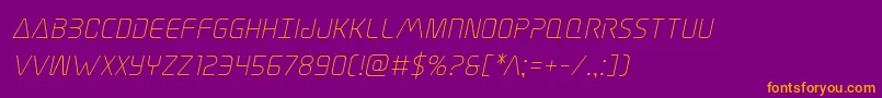 Elitedangerital Font – Orange Fonts on Purple Background