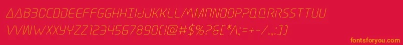 Elitedangerital Font – Orange Fonts on Red Background