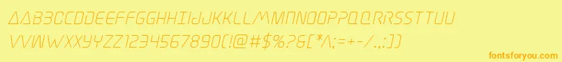 Elitedangerital Font – Orange Fonts on Yellow Background