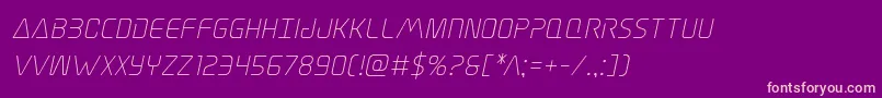 Elitedangerital Font – Pink Fonts on Purple Background
