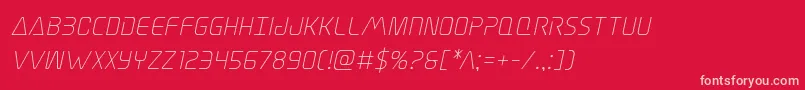 Elitedangerital Font – Pink Fonts on Red Background