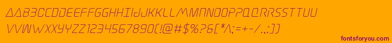 Elitedangerital Font – Purple Fonts on Orange Background