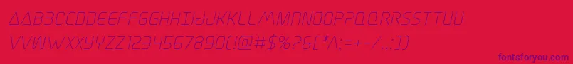 Elitedangerital Font – Purple Fonts on Red Background