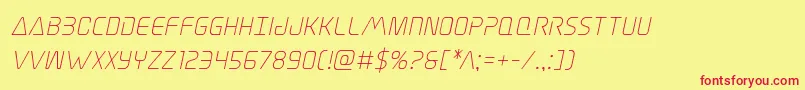 Elitedangerital Font – Red Fonts on Yellow Background
