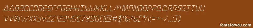 Elitedangerital Font – White Fonts on Brown Background