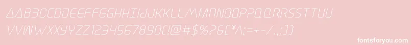 Elitedangerital-Schriftart – Weiße Schriften auf rosa Hintergrund