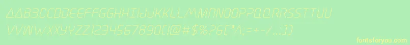 Elitedangerital Font – Yellow Fonts on Green Background