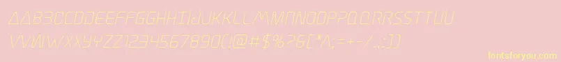 Elitedangerital Font – Yellow Fonts on Pink Background