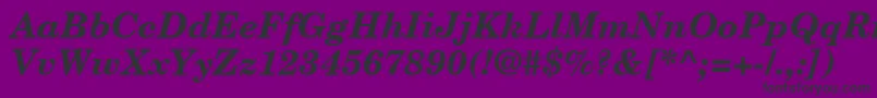 NewCenturySchoolbookLtBoldItalic Font – Black Fonts on Purple Background