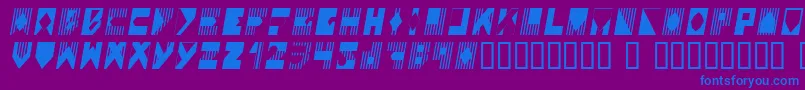 フォントColoi – 紫色の背景に青い文字
