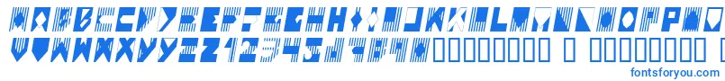 Coloi-Schriftart – Blaue Schriften auf weißem Hintergrund