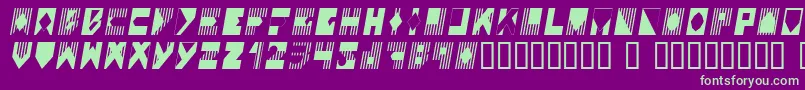 フォントColoi – 紫の背景に緑のフォント