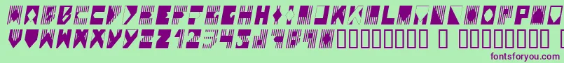Шрифт Coloi – фиолетовые шрифты на зелёном фоне