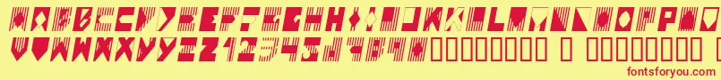 Шрифт Coloi – красные шрифты на жёлтом фоне
