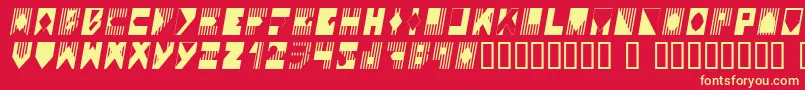 Шрифт Coloi – жёлтые шрифты на красном фоне