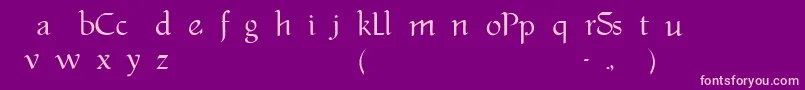 PereLachaise Font – Pink Fonts on Purple Background