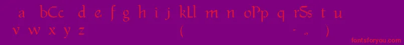 PereLachaise Font – Red Fonts on Purple Background