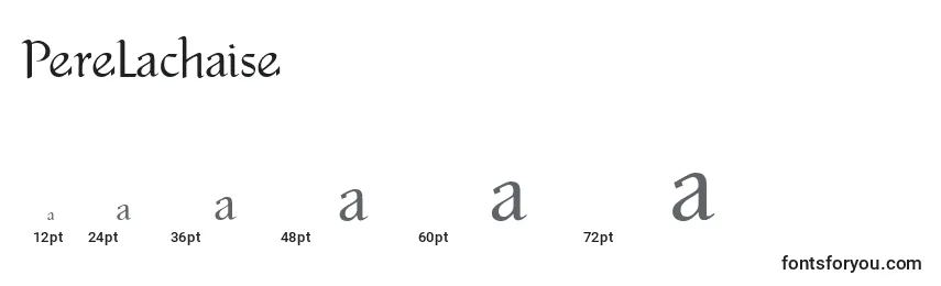 PereLachaise Font Sizes