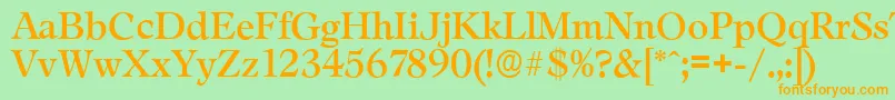 LeamingtonserialRegular Font – Orange Fonts on Green Background